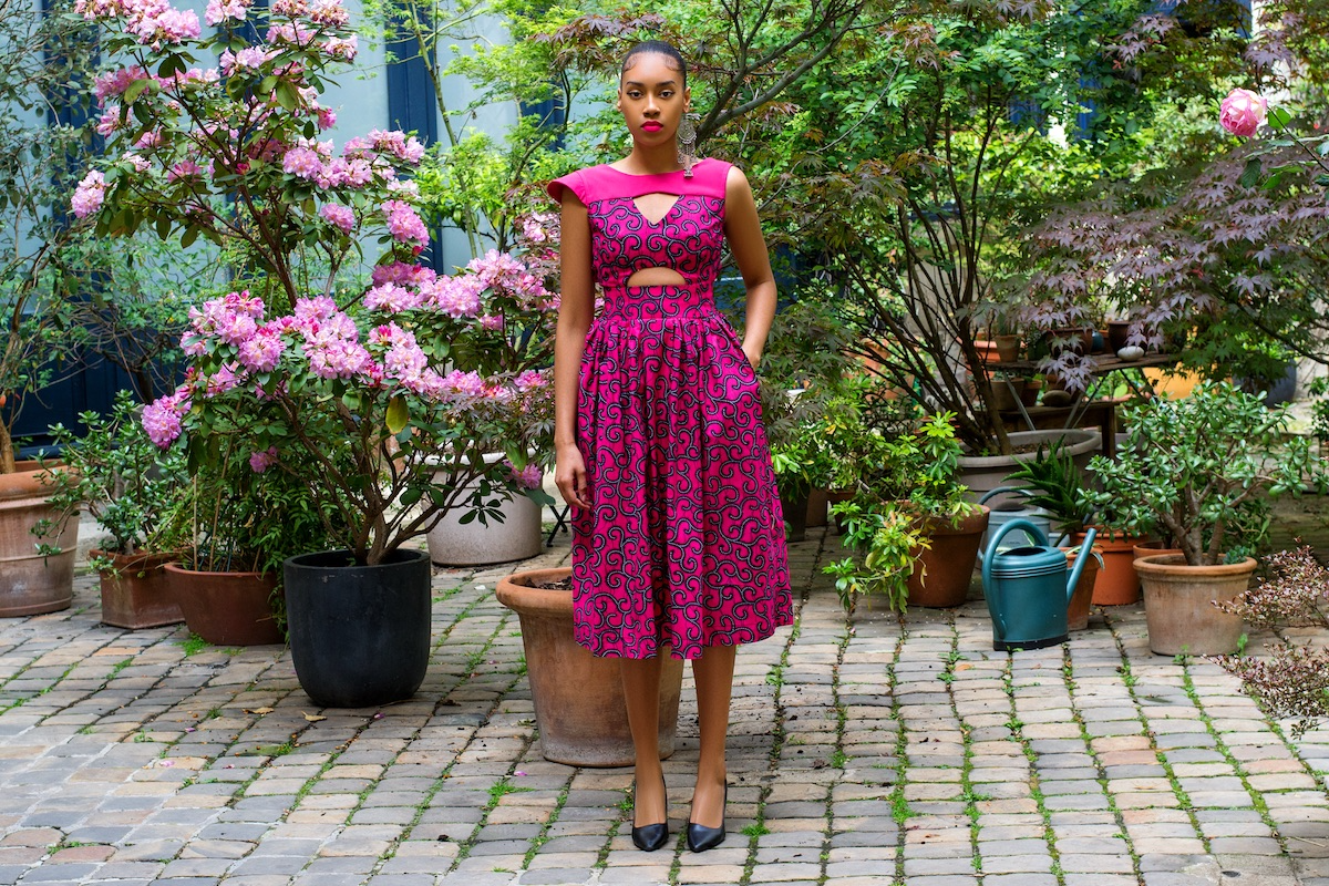 Robe longue dos nu Gaelle– création artisanale By Natacha Baco