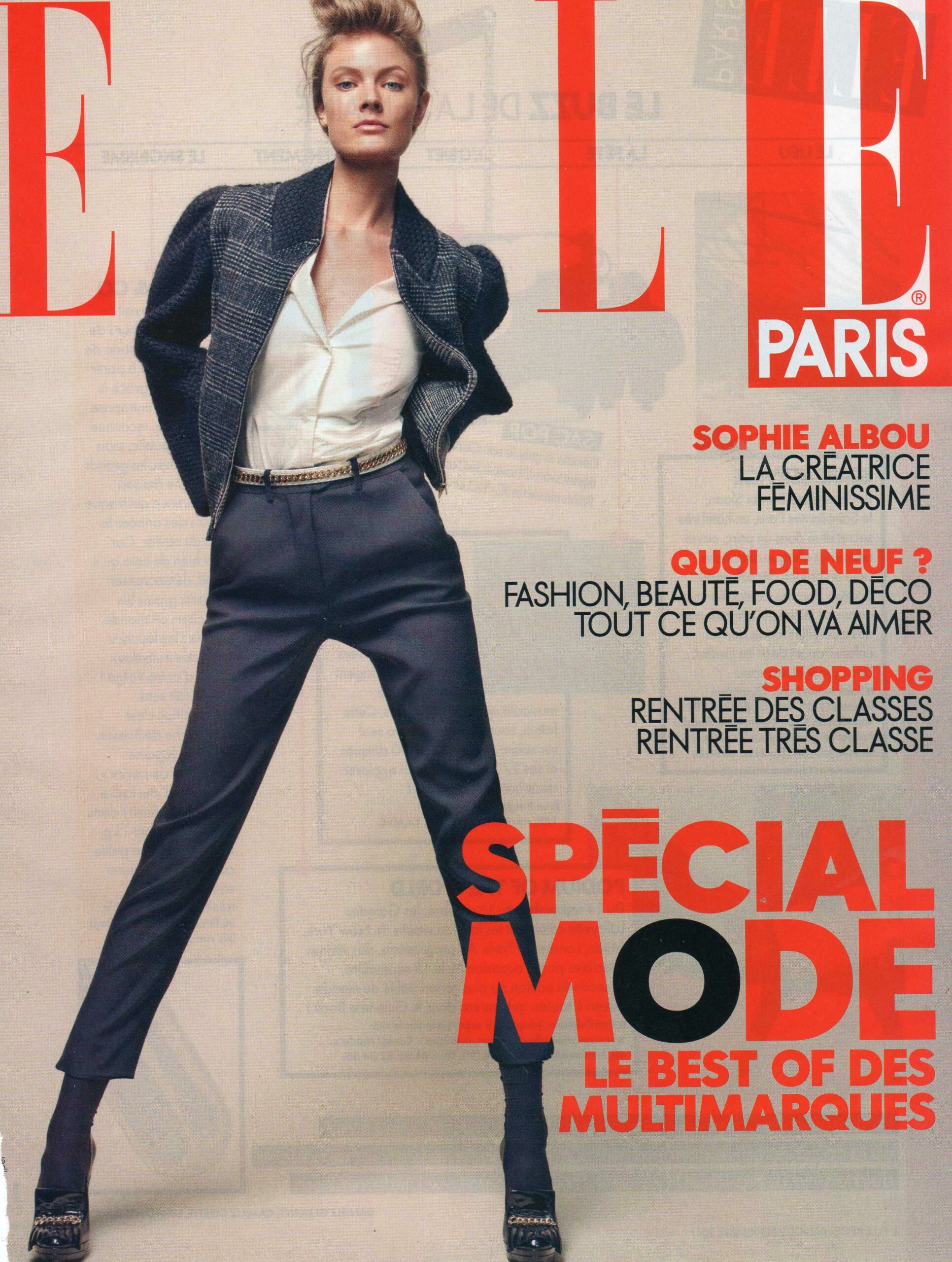 Cover of ELLE Paris, September 2011
