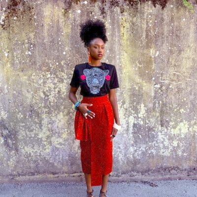 Red wax print Maeva
