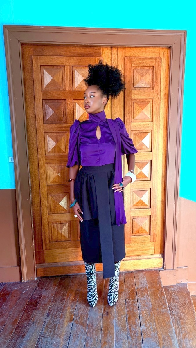 Top Olivia uni violet
