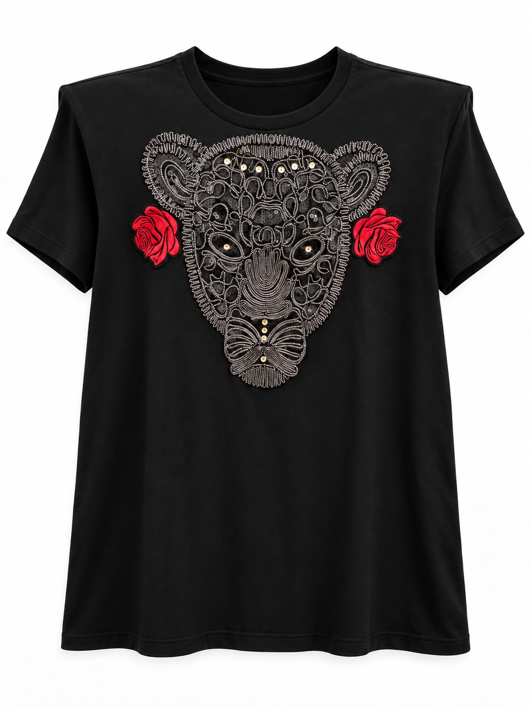 Tee-shirt Panthère perlé By Natacha Baco