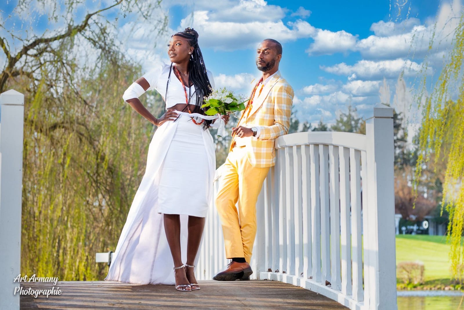 Déguene's wedding dress, a bespoke creation by Natacha Baco