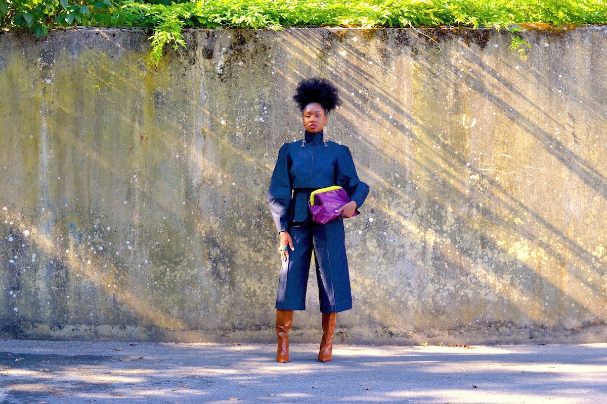 Campagne Cadence By Natacha Baco : veste Oprah et bermuda Claude en denim