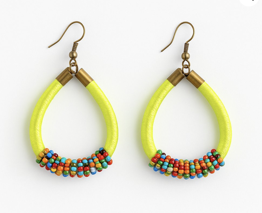 Boucles d'oreilles Pistache vertes